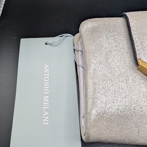 ANTONIO MELANI Shimmering Silver Clutch